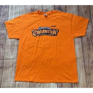 Oktoberfest Beer Cincinnati Zinzinnati Der Blockhead Staff T Shirt Size XL Rare